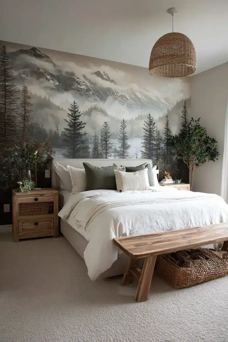 29 Nature Themed Bedroom Ideas That Keep the Outdoors Close