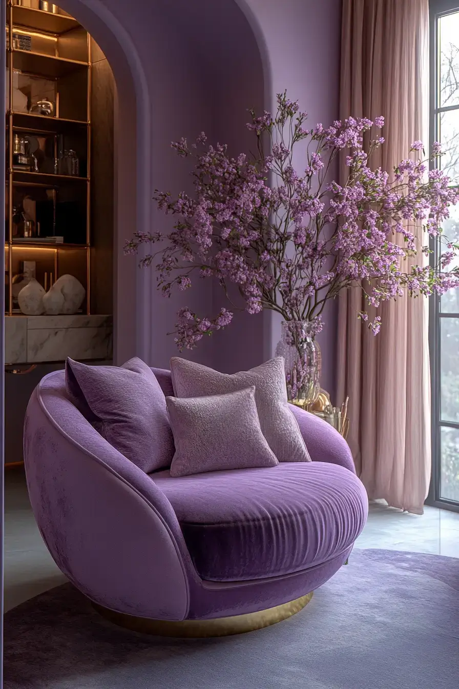29 Purple Room Decor Ideas with a Plum Accent Wall