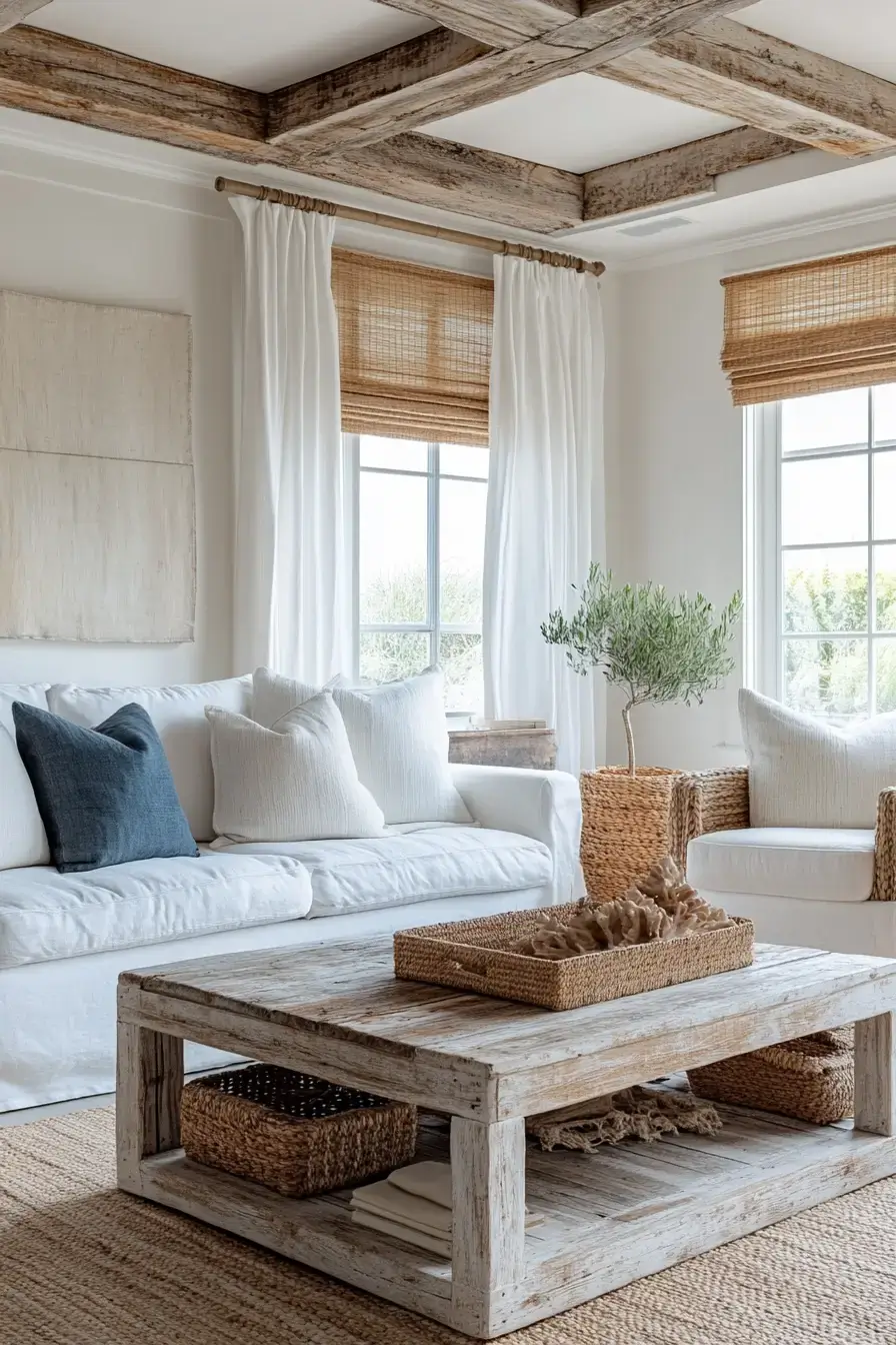 29 Beachy Living Room Ideas for an Open, Airy Space
