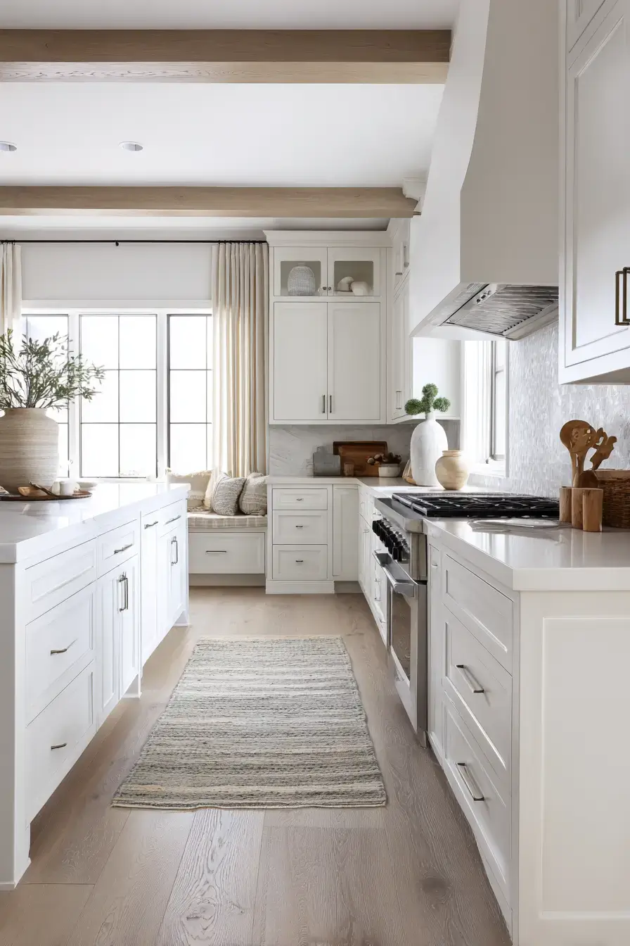 29 Farmhouse Kitchen With White Cabinets Ideas That Feel Lived-In