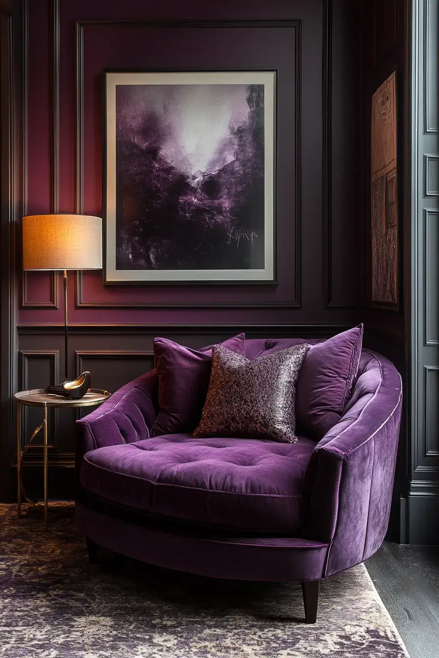 29 Purple Room Decor Ideas with a Plum Accent Wall