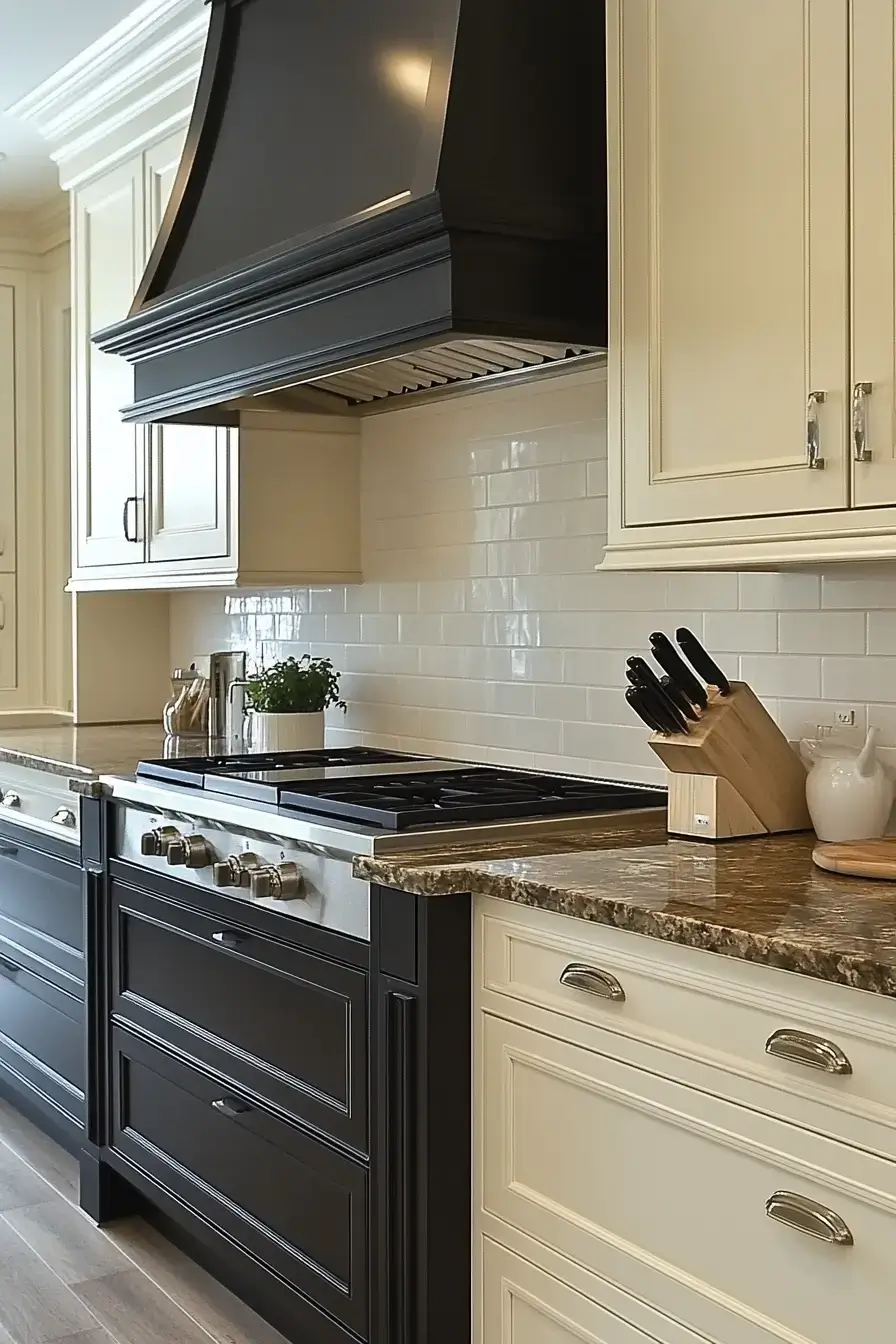 29 Two Toned Kitchen Cabinets Ideas with a Charcoal Base