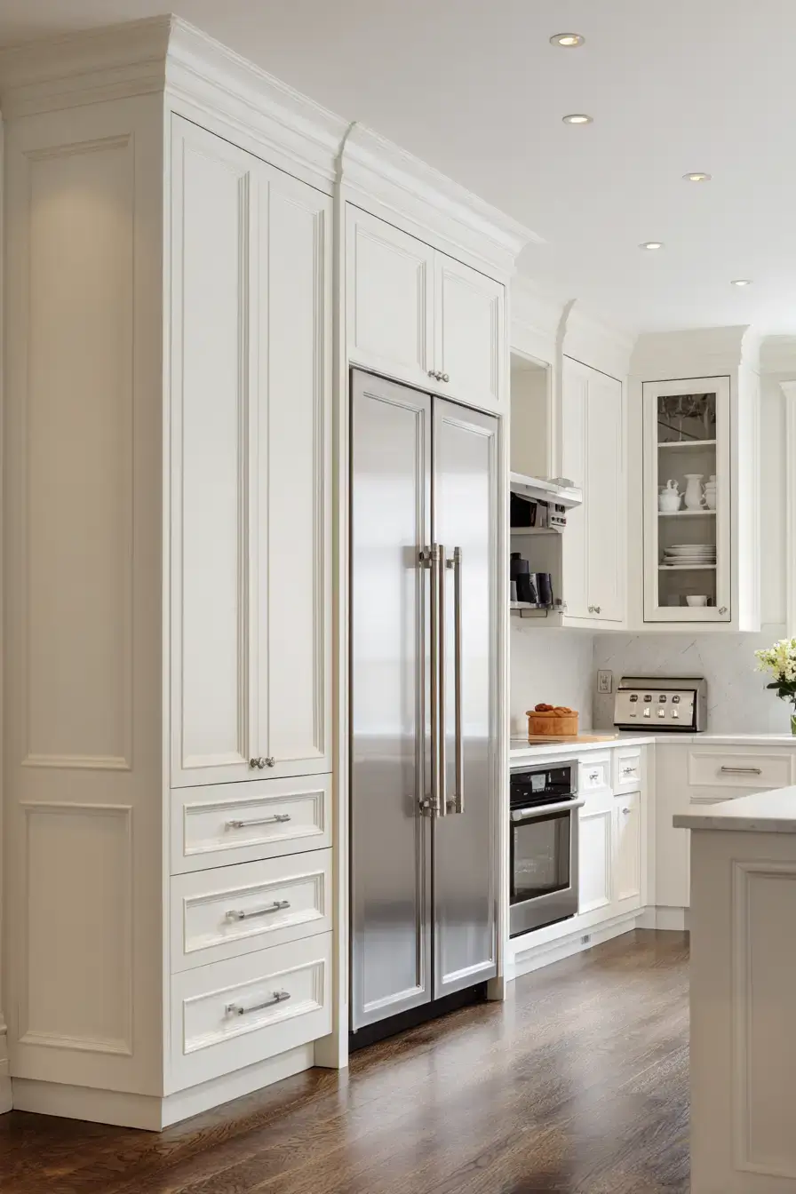 29 Shaker Kitchen Cabinets Ideas with Antique Brass Pulls