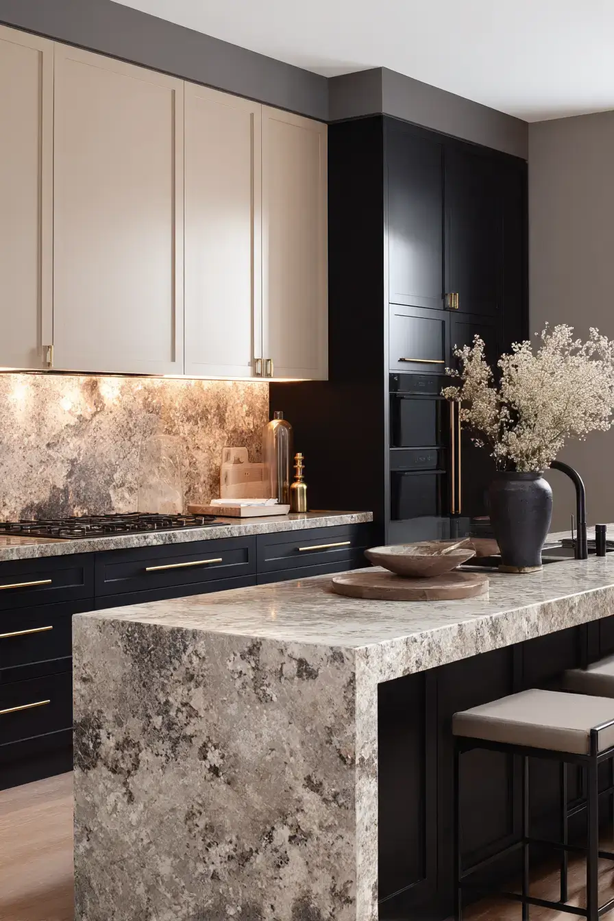 29 Two Tone Kitchen Cabinets Ideas with an Olive and White Split