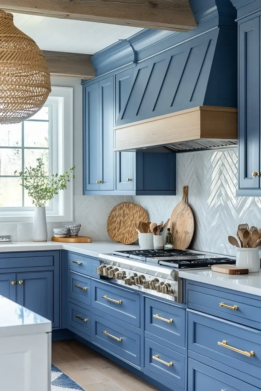 29 Shaker Kitchen Cabinets Ideas with Antique Brass Pulls