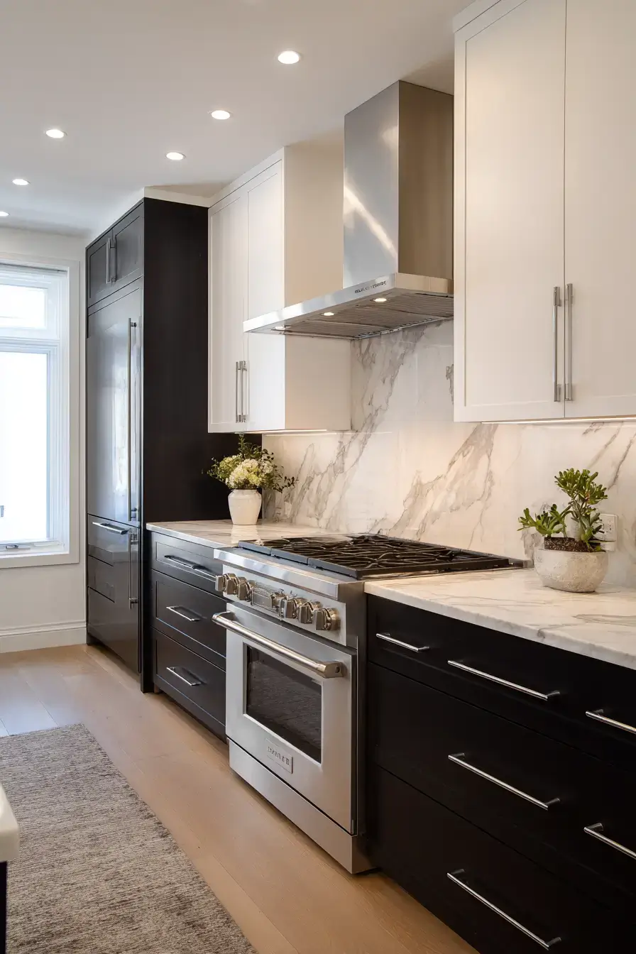 29 Two Tone Kitchen Cabinets Ideas with an Olive and White Split