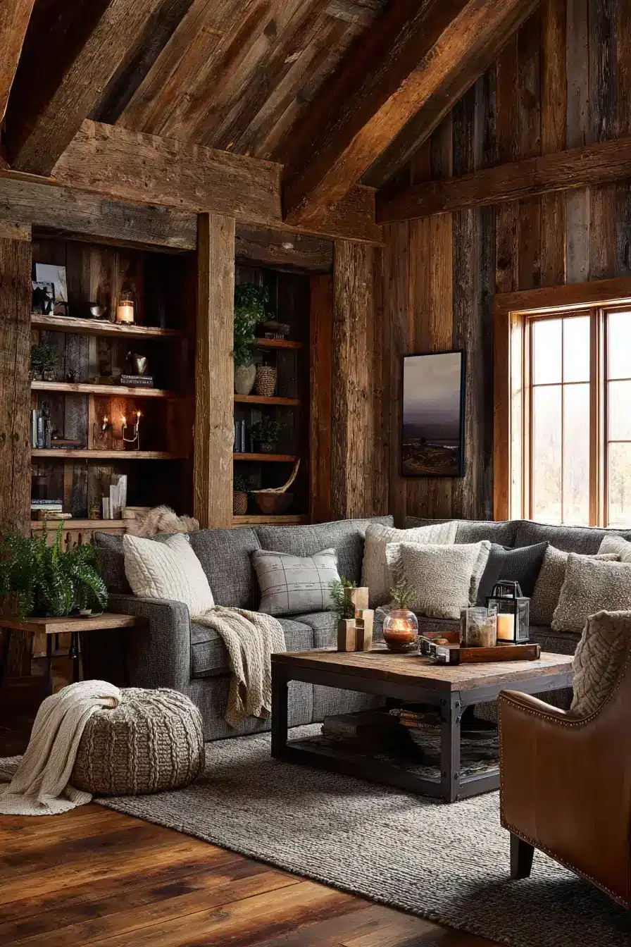 29 Warm Rustic Living Room Ideas with a Real Fireplace Feel