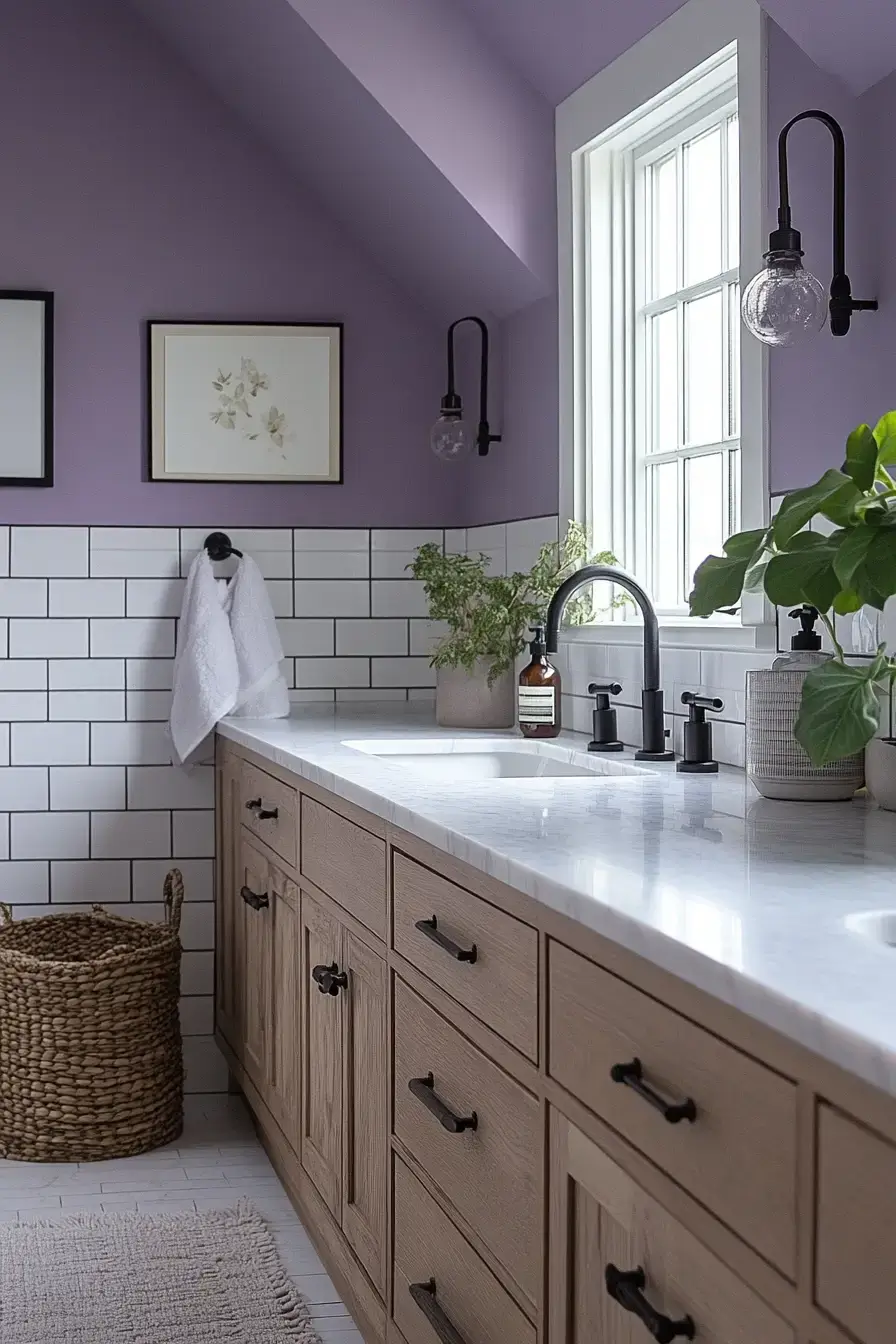 29 Purple Bathroom Ideas That Feel Like a Spa