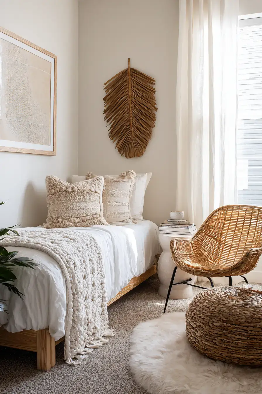 29 Beachy Boho Bedroom Ideas with a Cane Headboard