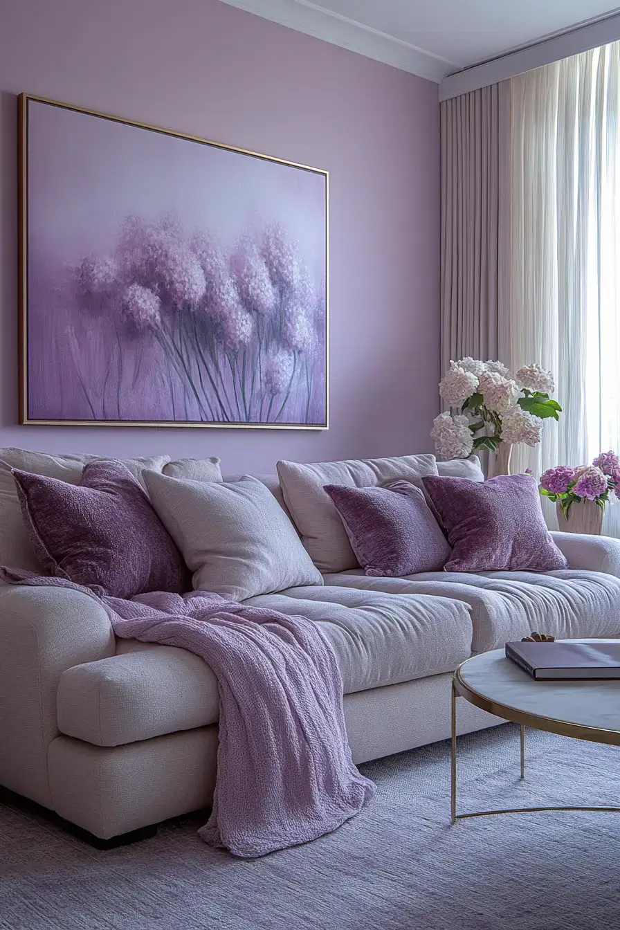 29 Purple Room Decor Ideas with a Plum Accent Wall