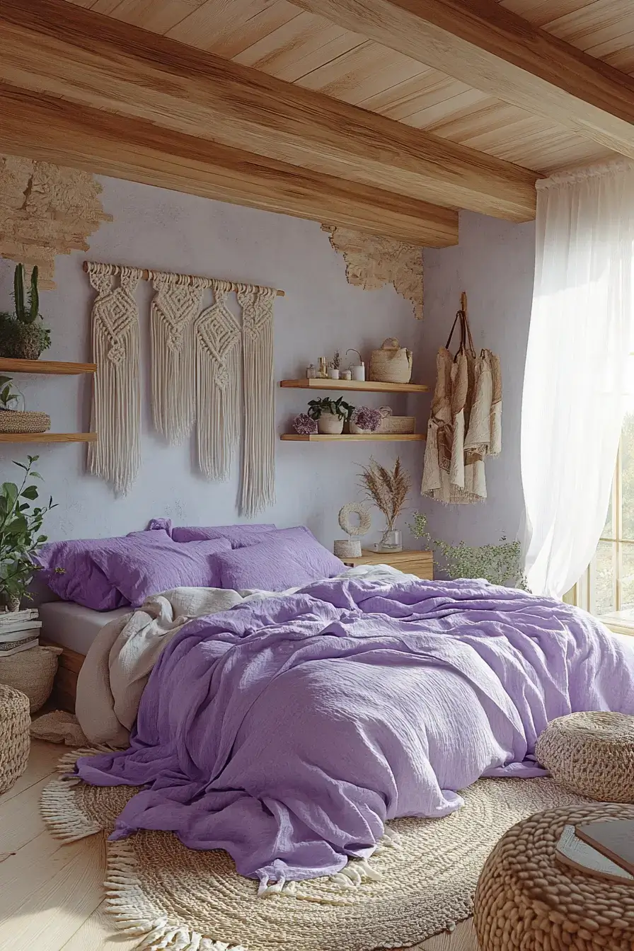 29 Purple Themed Bedroom Ideas That Make the Bold Color Feel Easy to Live With purple themed bedroom