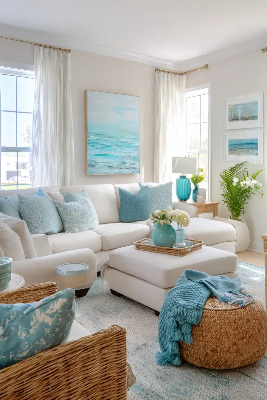 29 Beachy Living Room Ideas for an Open, Airy Space
