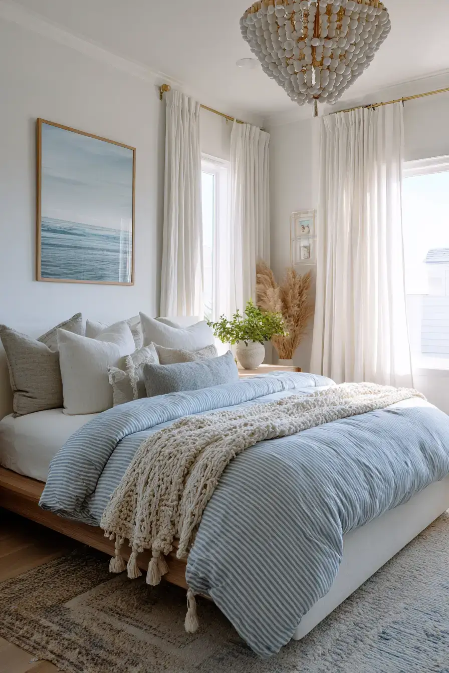 29 Beachy Boho Bedroom Ideas with a Cane Headboard