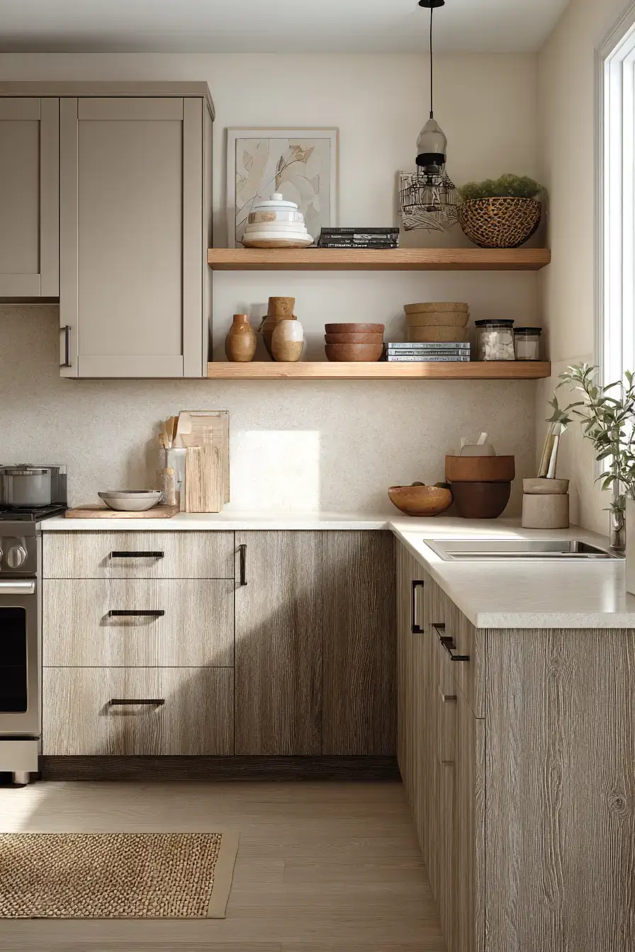 29 Two Tone Kitchen Cabinets Ideas with an Olive and White Split