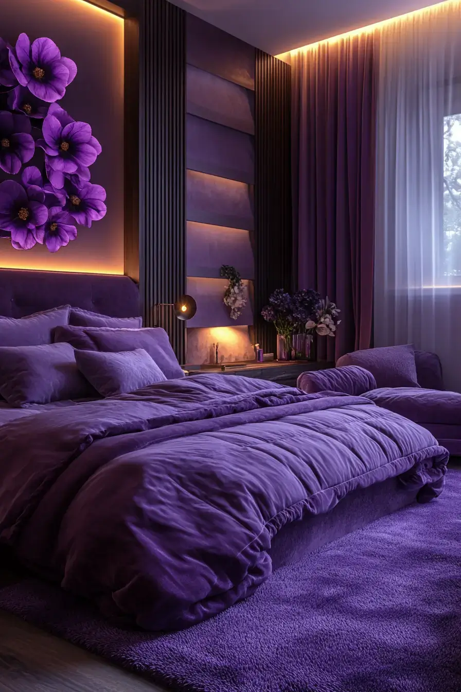 29 Purple Room Decor Ideas with a Plum Accent Wall