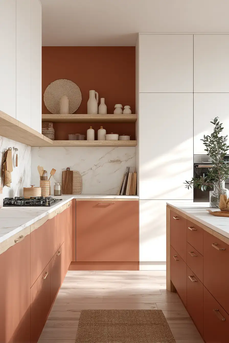 29 Two Tone Kitchen Cabinets Ideas with an Olive and White Split