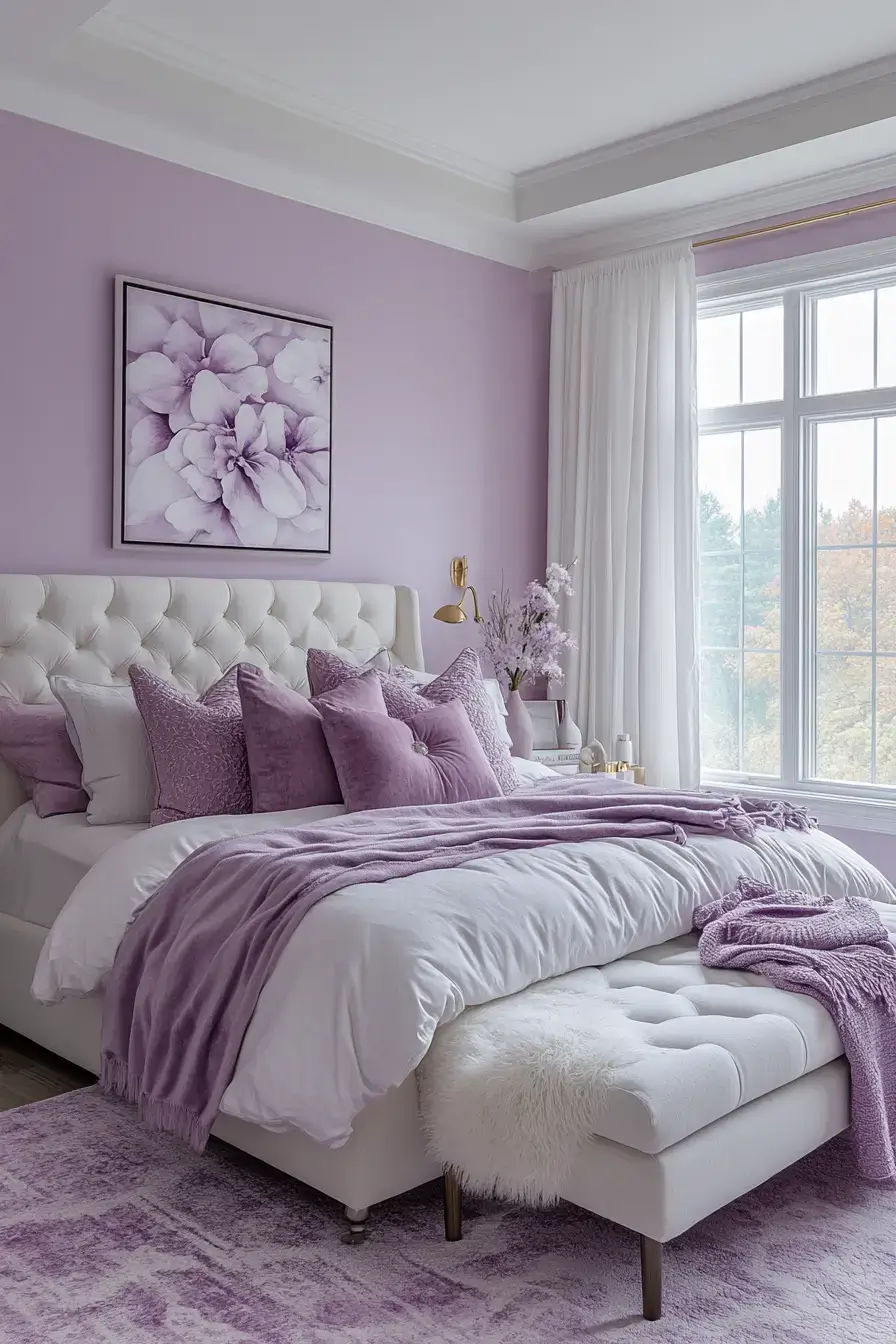 29 Purple Room Decor Ideas with a Plum Accent Wall