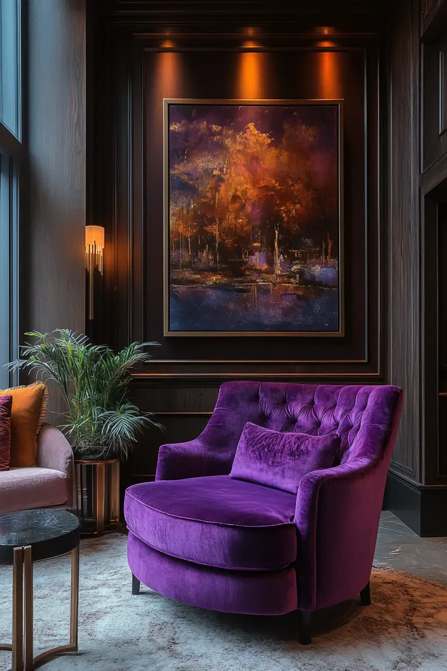 29 Purple Room Decor Ideas with a Plum Accent Wall
