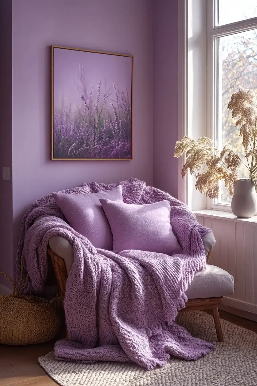 29 Purple Room Decor Ideas with a Plum Accent Wall
