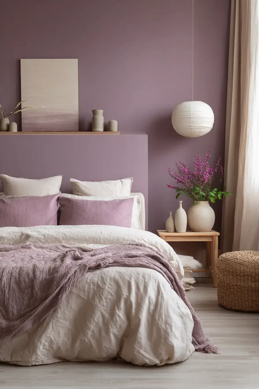 29 Purple Themed Bedroom Ideas That Make the Bold Color Feel Easy to Live With purple themed bedroom