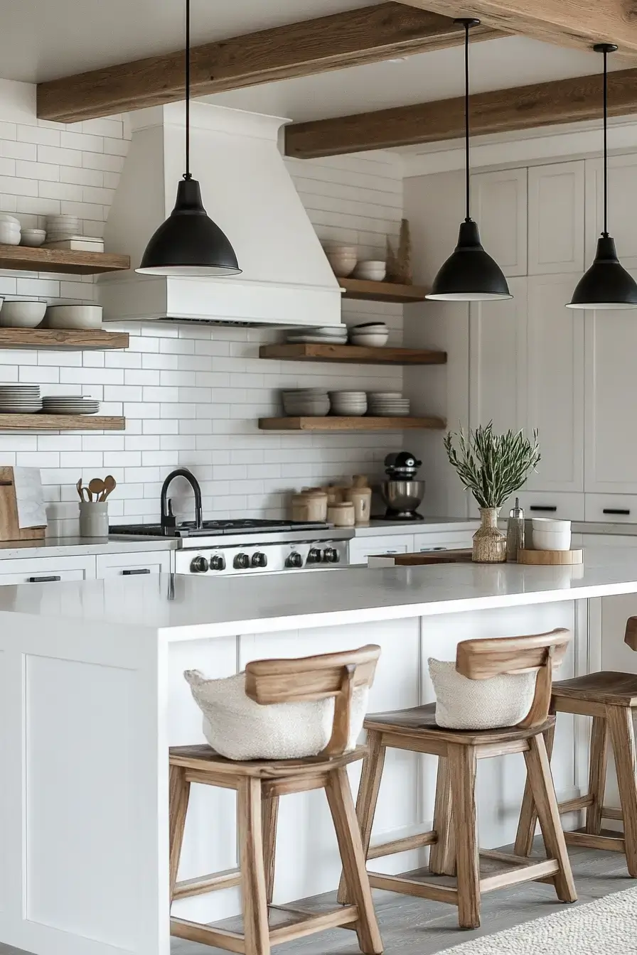 29 Farmhouse Kitchen With White Cabinets Ideas That Feel Lived-In