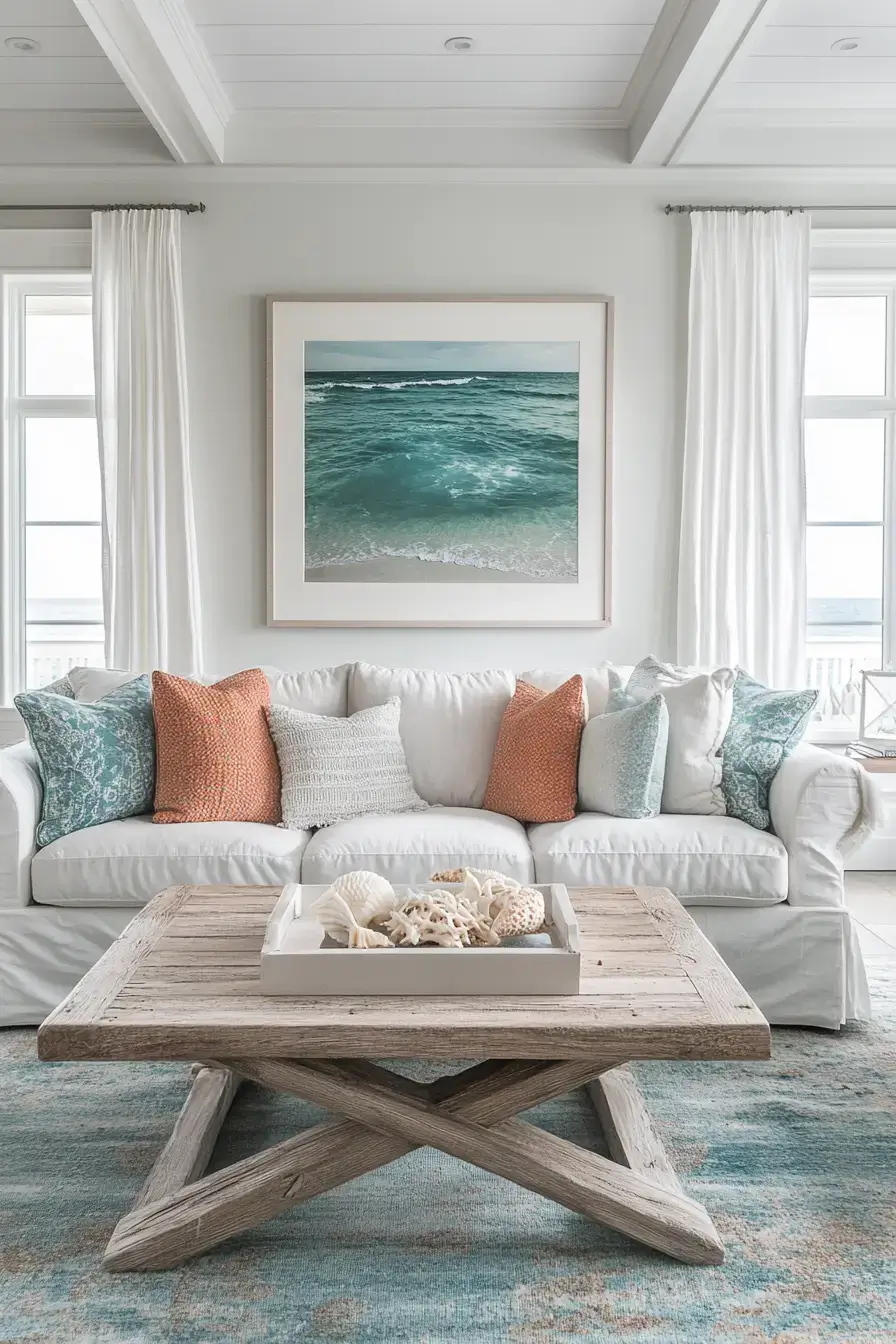 29 Beachy Living Room Ideas for an Open, Airy Space