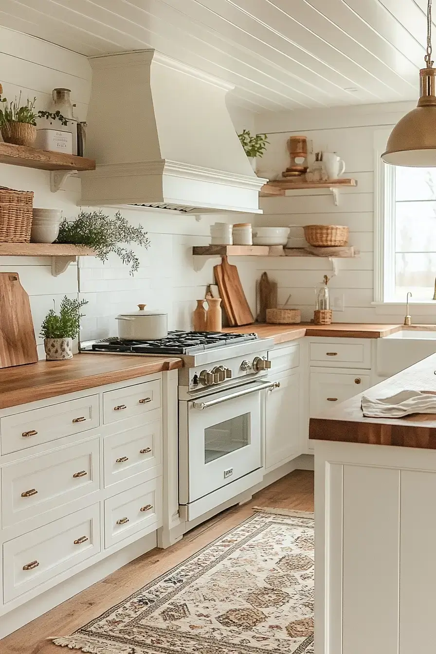 29 Farmhouse Kitchen With White Cabinets Ideas That Feel Lived-In