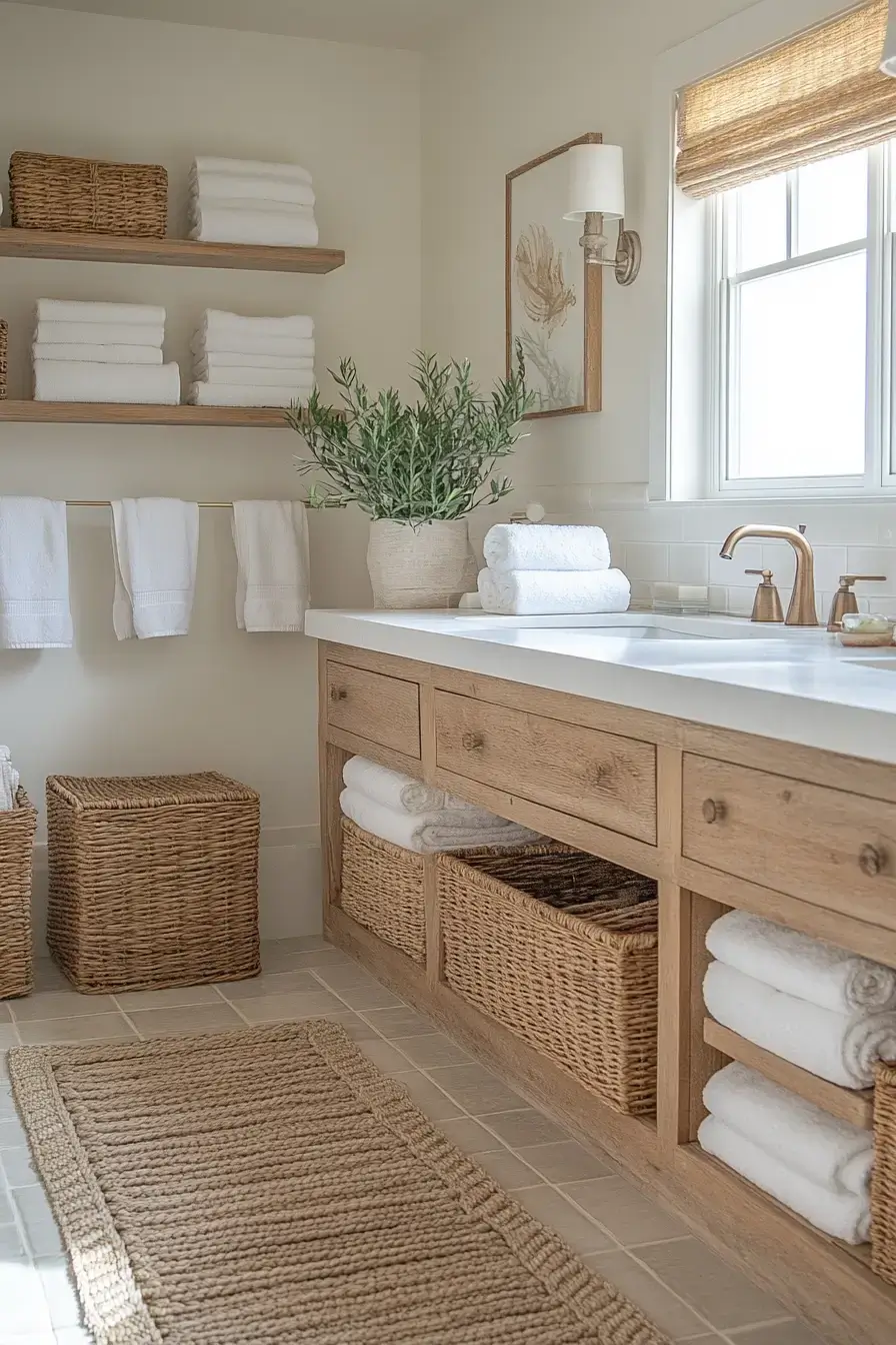 29 Beachy Bathroom Ideas That Keep the Salt-Air Feeling