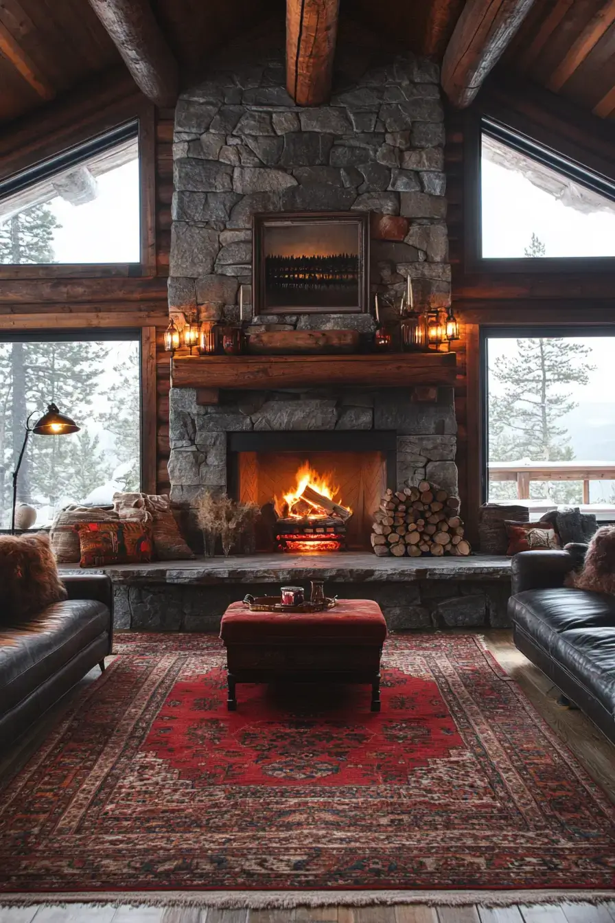 29 Warm Rustic Living Room Ideas with a Real Fireplace Feel