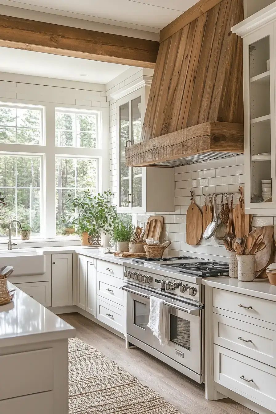 29 Farmhouse Kitchen With White Cabinets Ideas That Feel Lived-In
