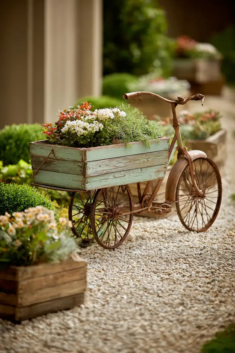 29 Bicycle Yard Decor Ideas for a Front Garden With Charm