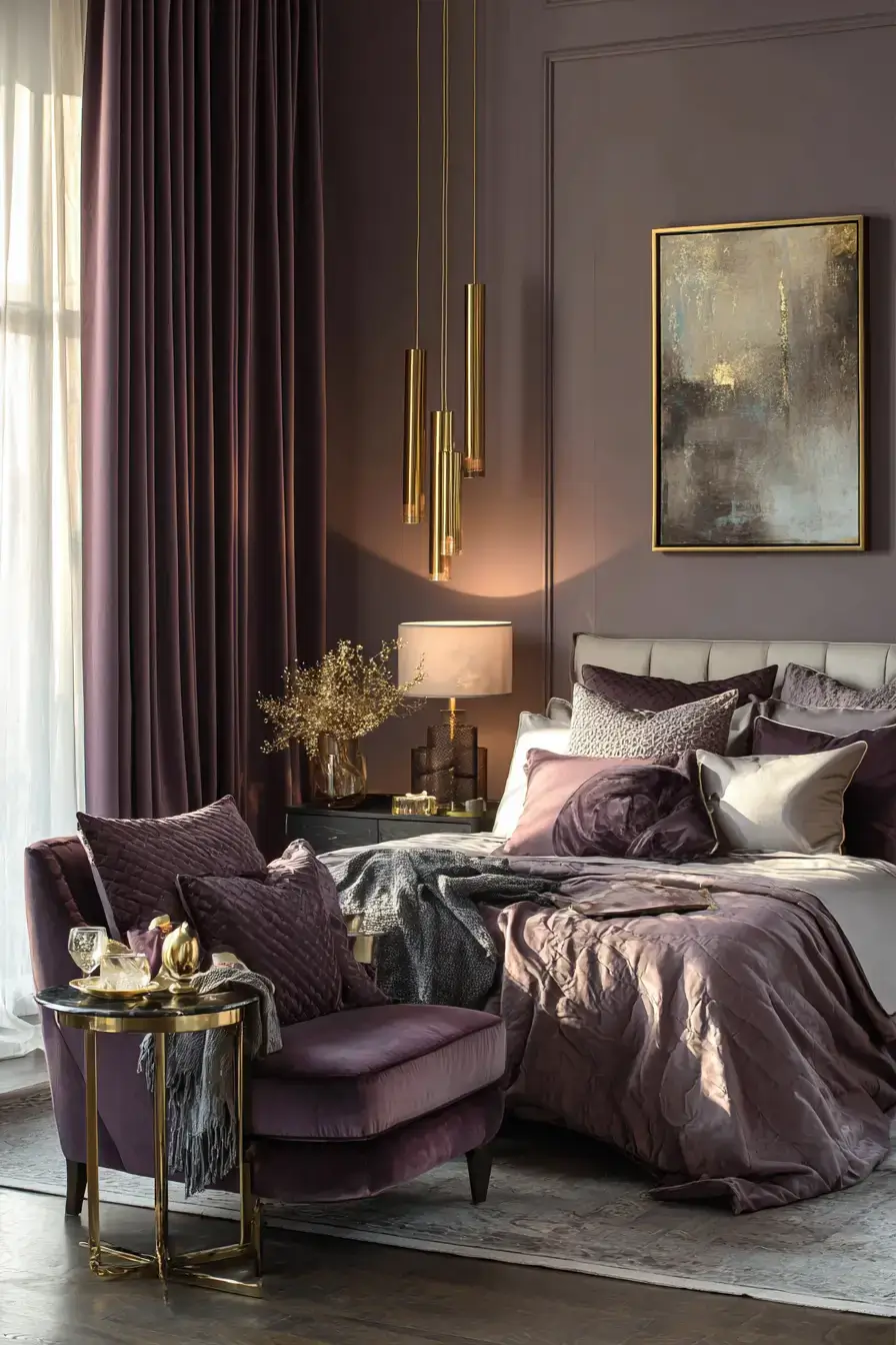 29 Purple Room Decor Ideas with a Plum Accent Wall