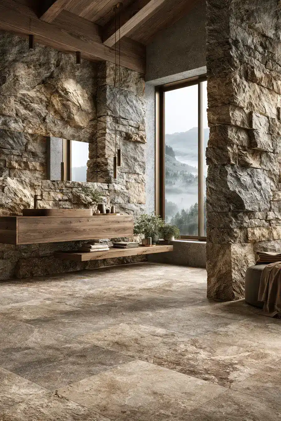 29 Stone Bathroom Ideas for a Calm, Spa-Like Room stone bathroom