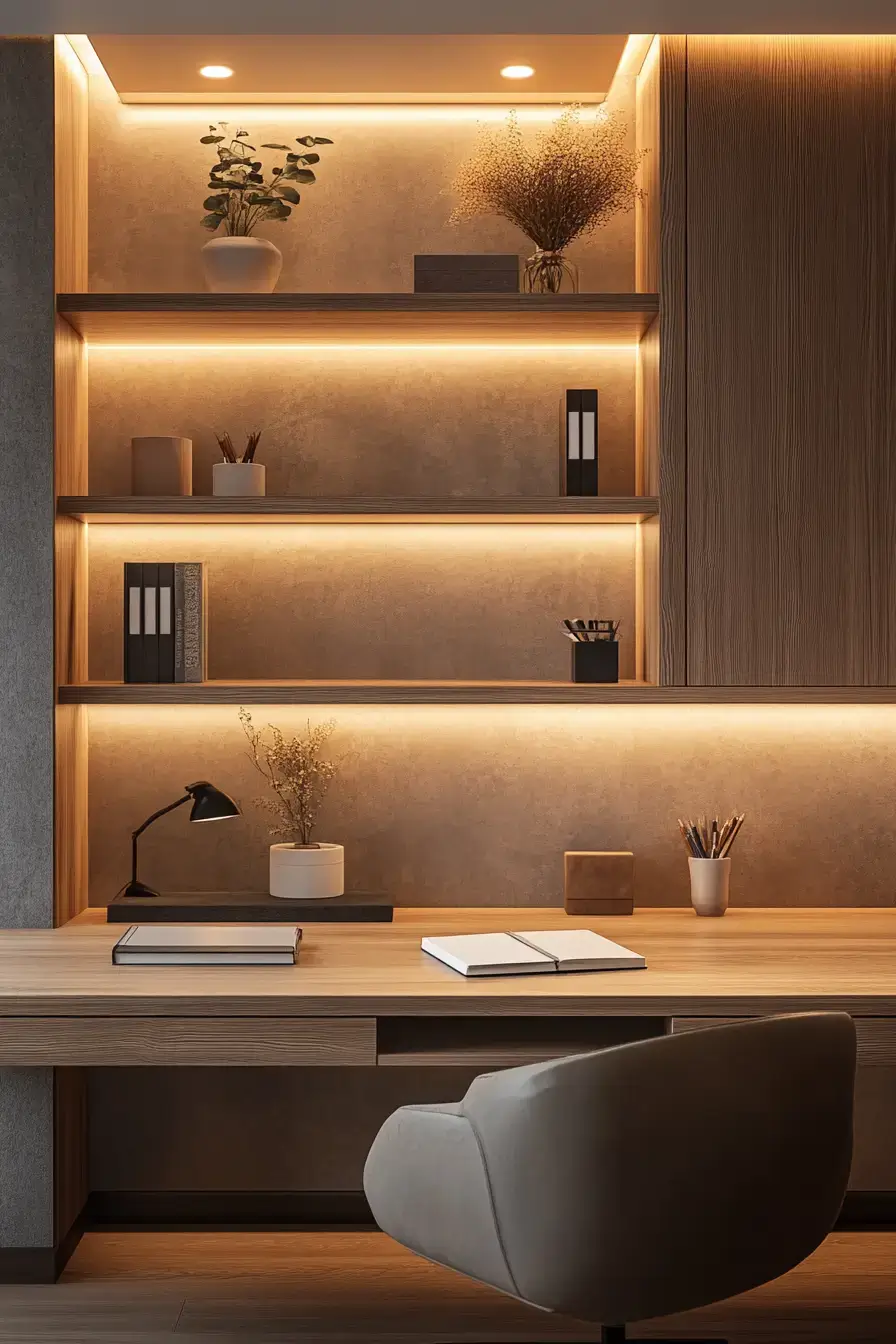 29 Study Desk Decor Ideas with a Cork Board and a Warm Lamp study desk decor