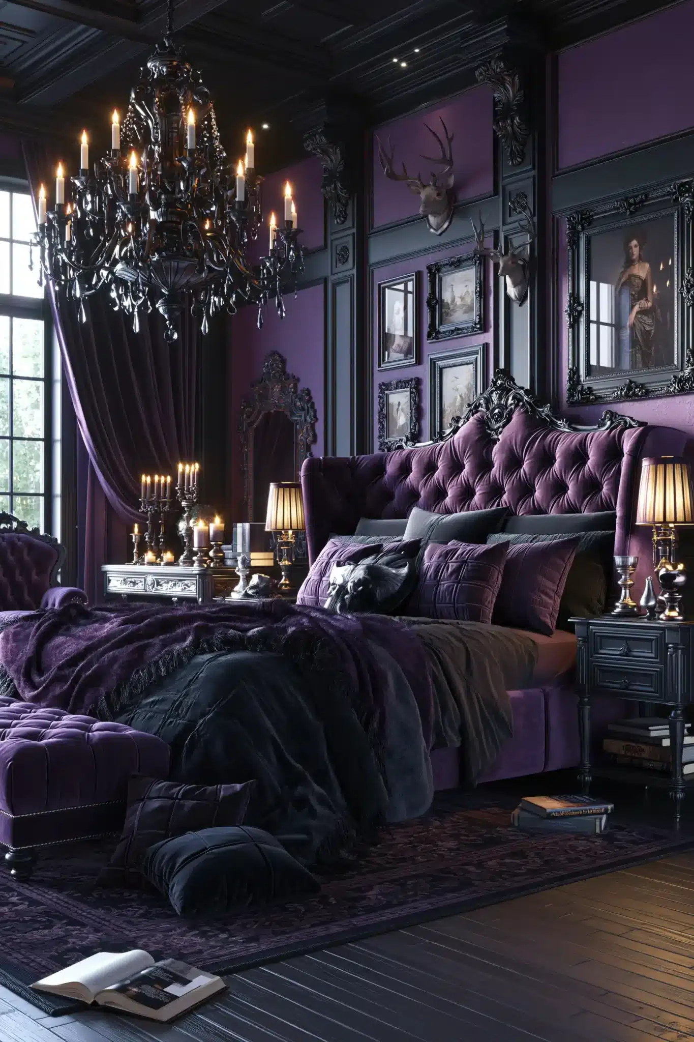 29 Purple Gothic Bedroom Ideas for a Space That Feels Rich, Not Loud purple gothic bedroom