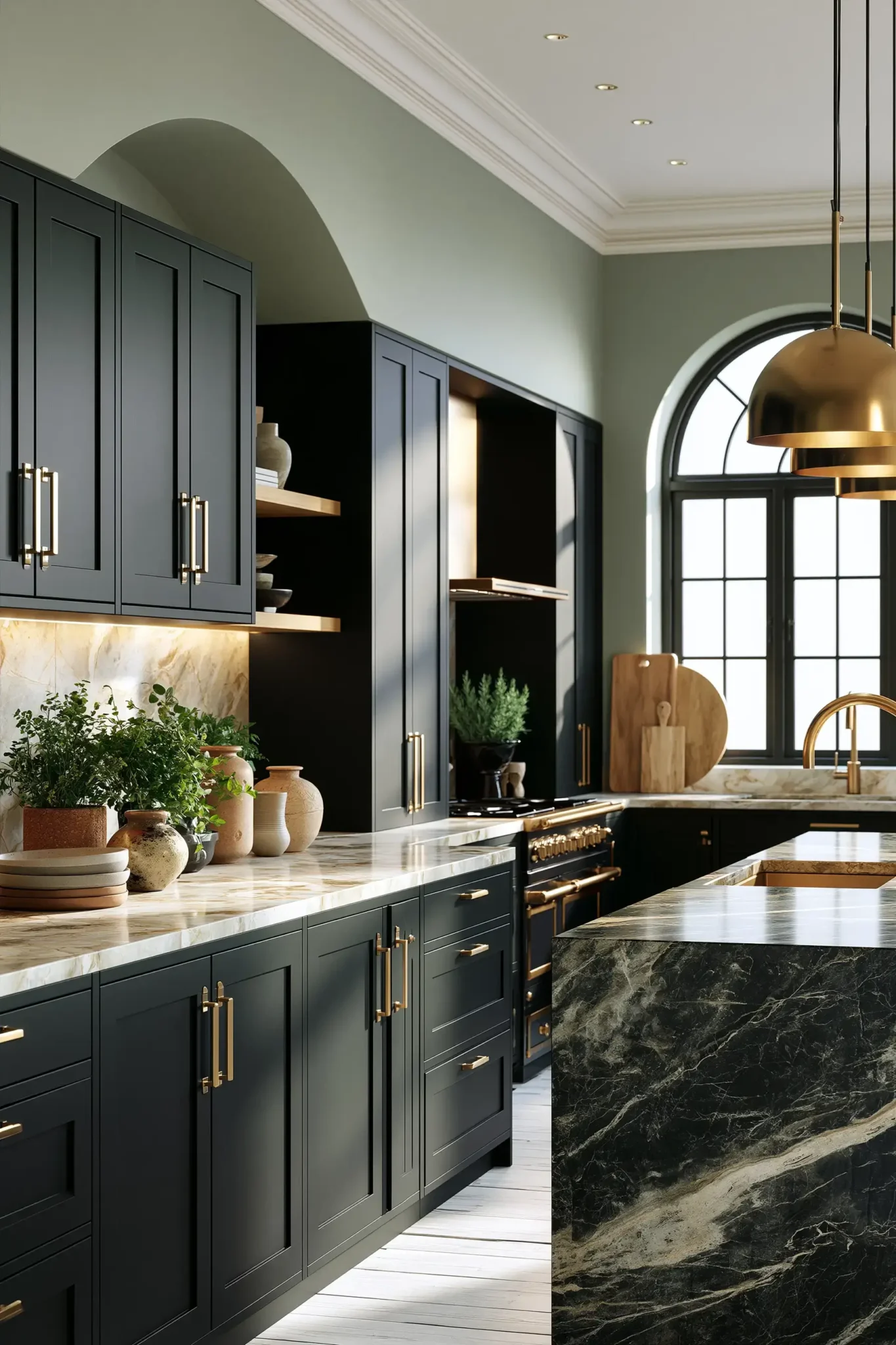 29 Sage Green and Black Kitchen Ideas for a Cook Space With a Little Bite sage green and black kitchen