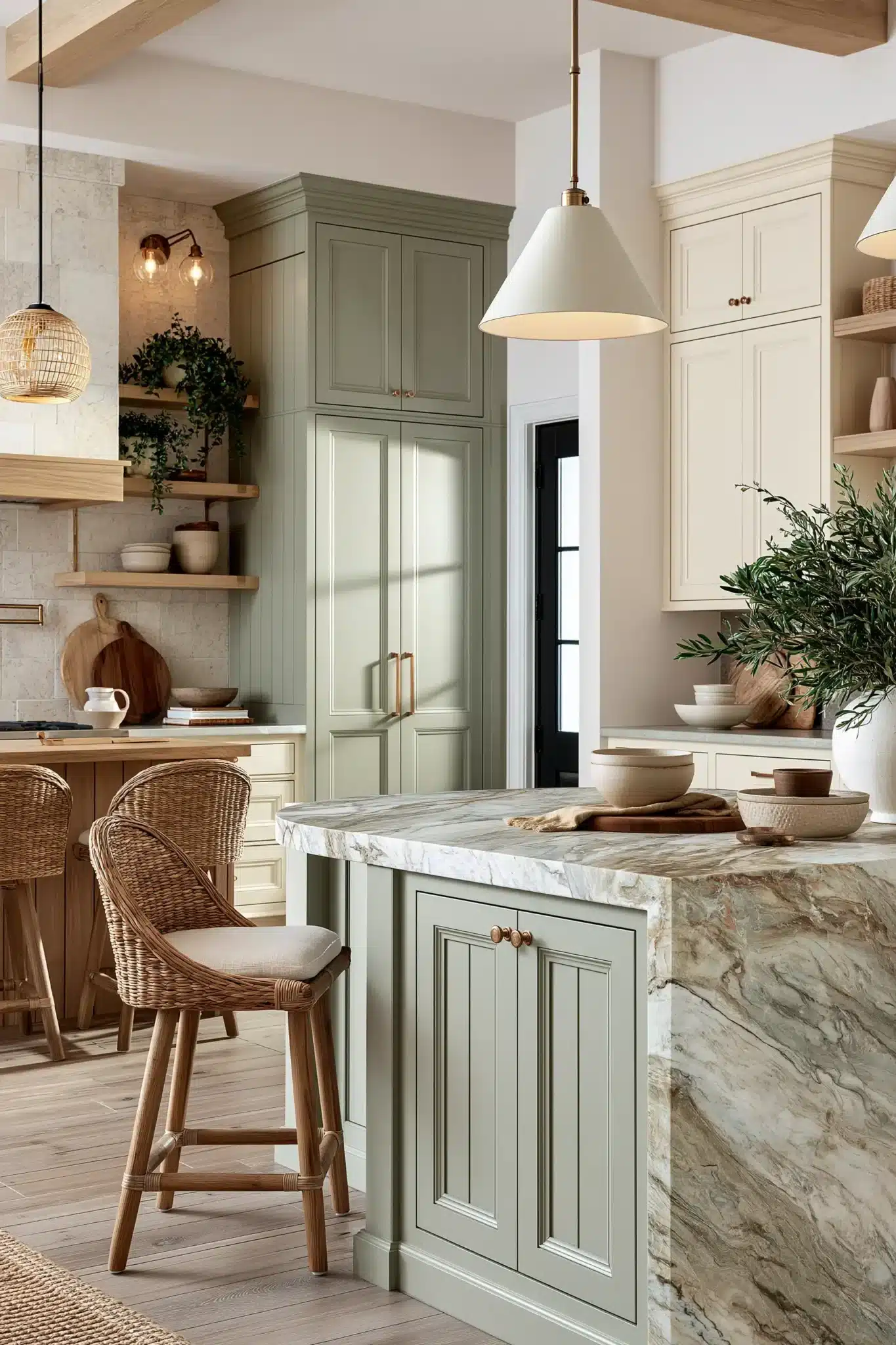 29 Sage Green and Cream Kitchen Ideas for a Room That Feels Like Home sage green and cream kitchen