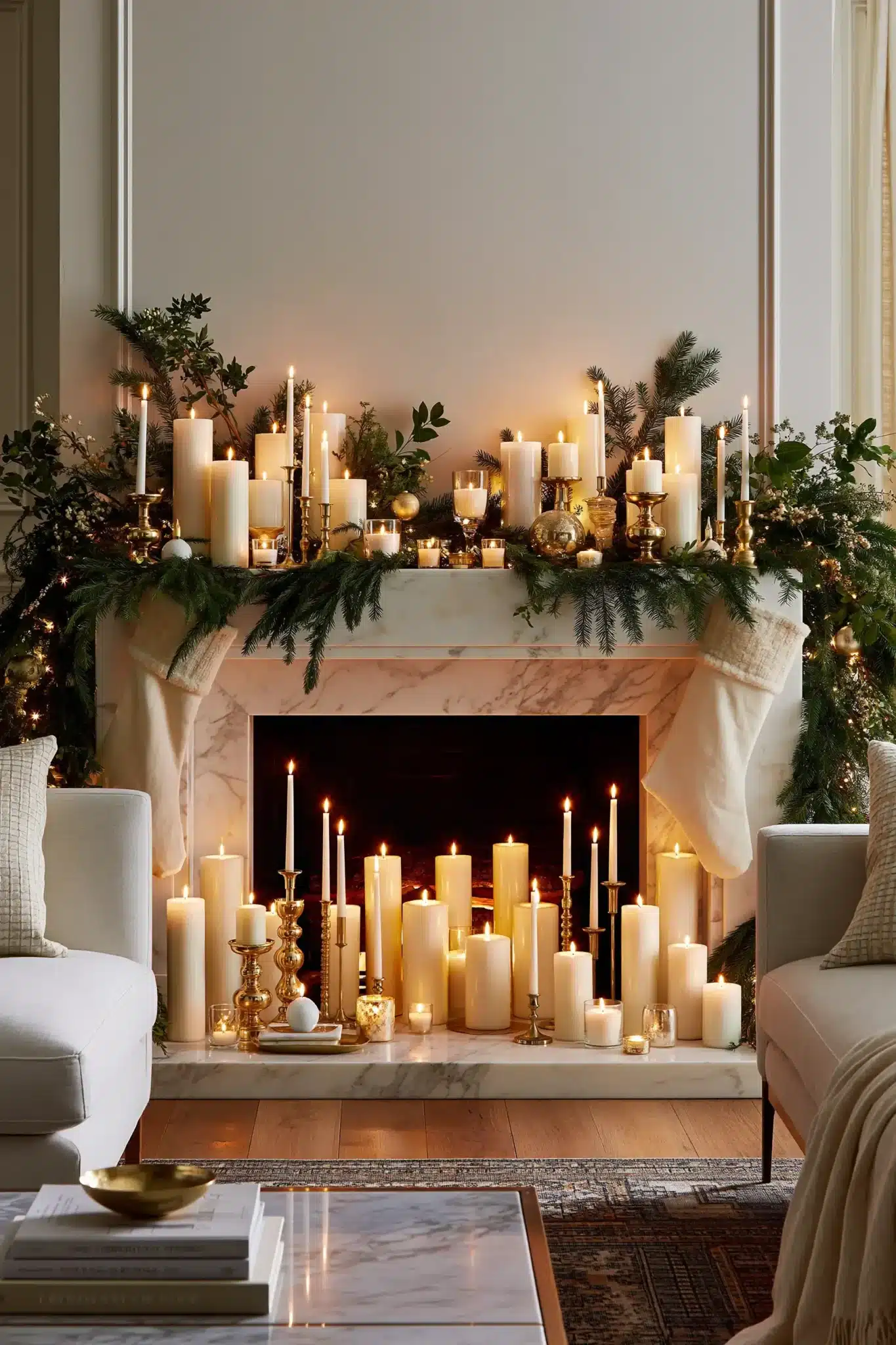 29 Christmas Fireplace Decor Ideas That Let the Fire Stay the Star christmas fireplace decor ideas