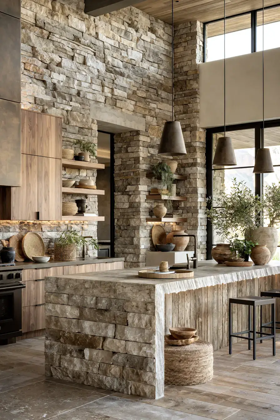 29 Stone Kitchen Ideas for a Room That Feels Built to Last stone kitchen
