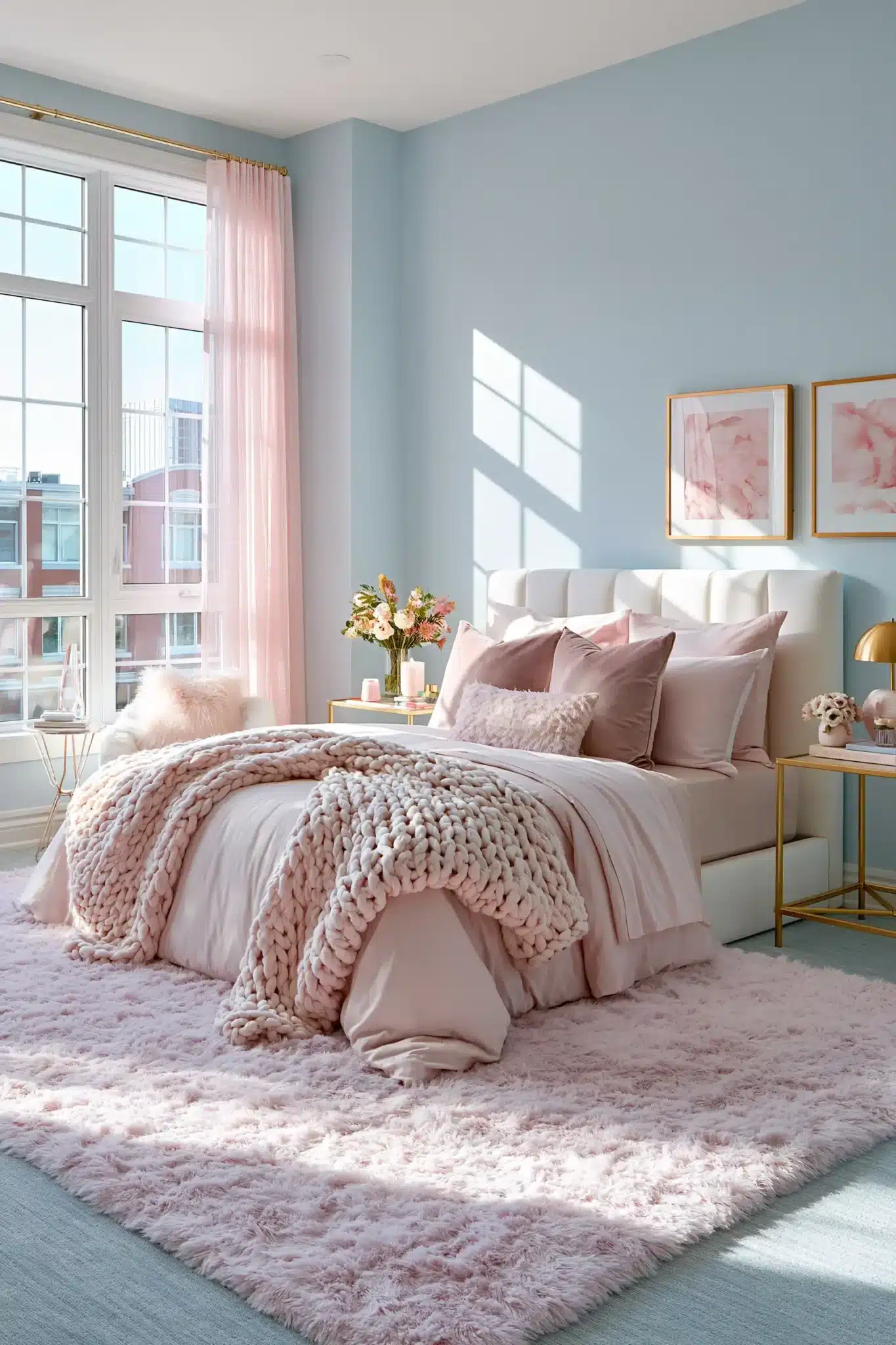 29 Light Blue and Pink Bedroom Ideas for a Space That Stays Airy light blue and pink bedroom