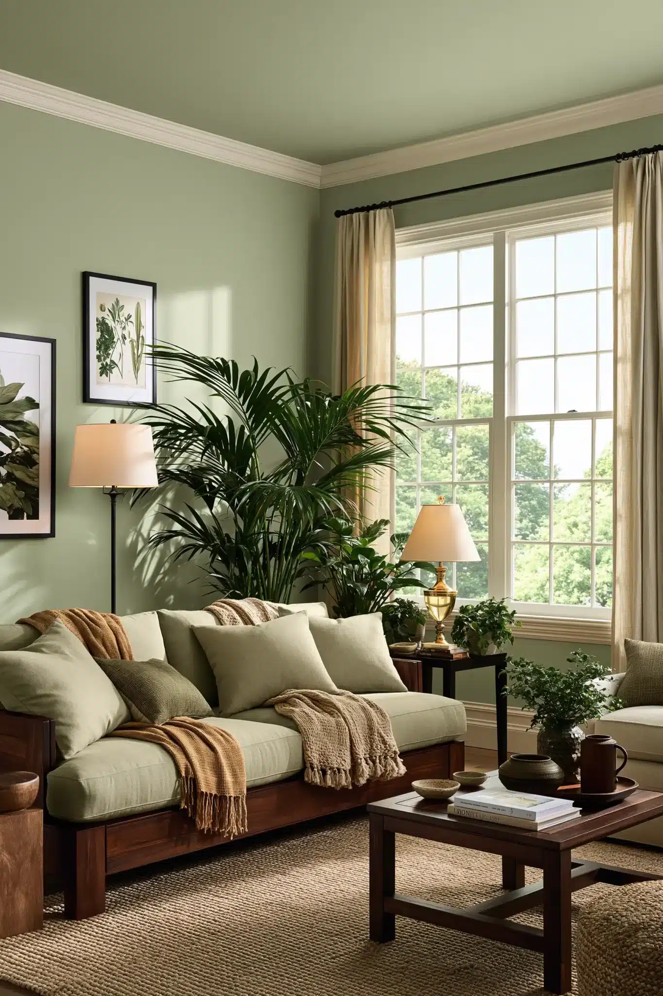 29 Sage Green and Brown Living Room Ideas for a Warm, Earthy Space sage green and brown living room