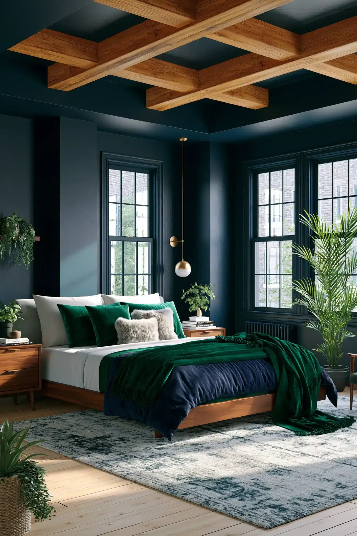 29 Navy Blue and Green Bedroom Ideas for a Room With a Quiet Depth navy blue and green bedroom