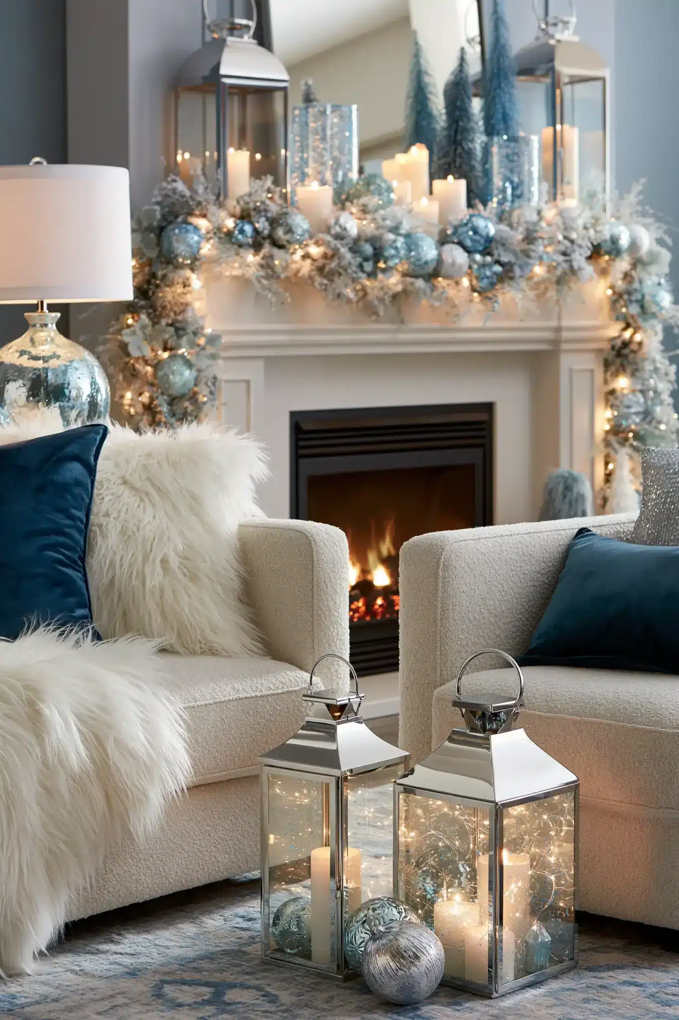 29 Blue Christmas Decor Ideas That Give the Room a Cooler, Calmer Edge