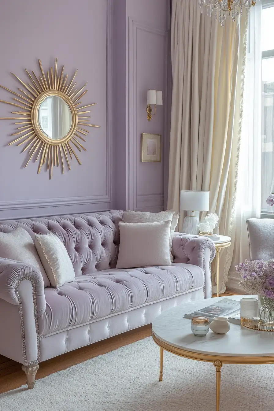 29 Purple Living Room Ideas with a Plum Accent Chair