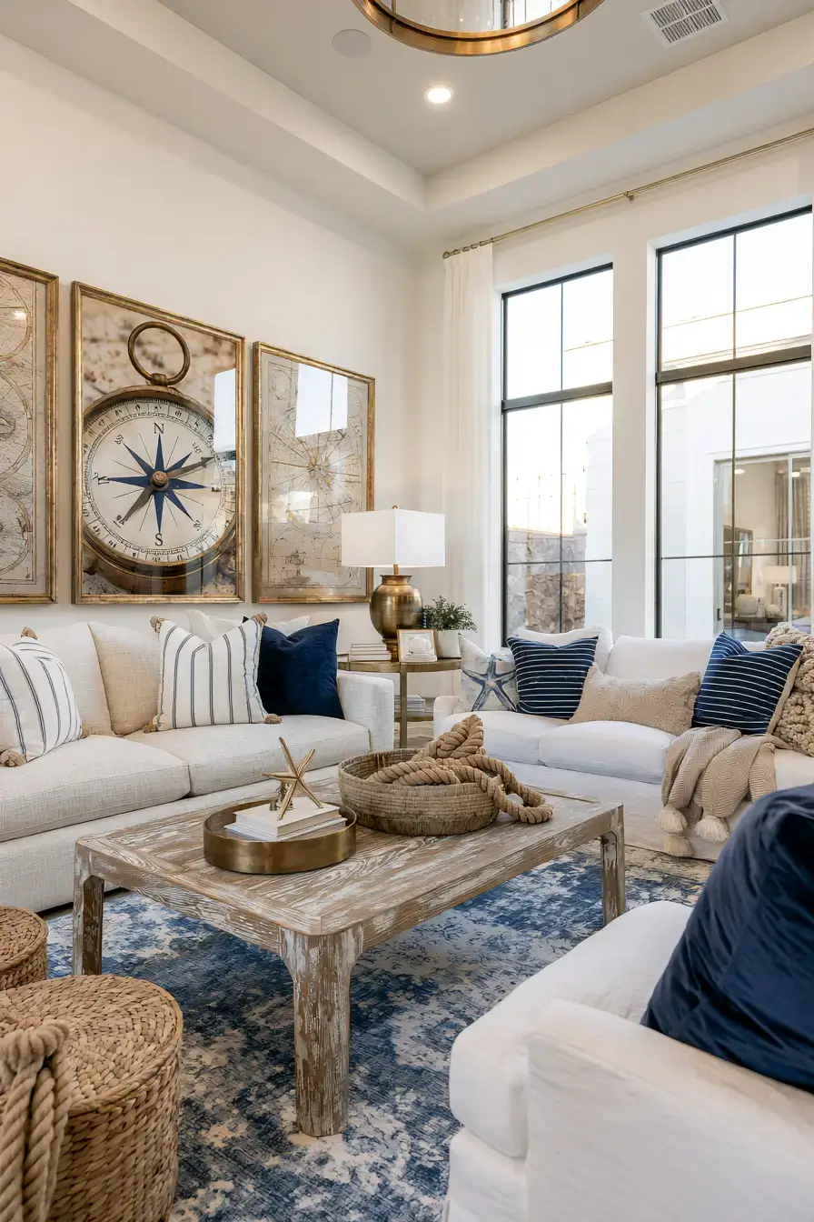 29 Nautical Decor Ideas with a Rope Mirror