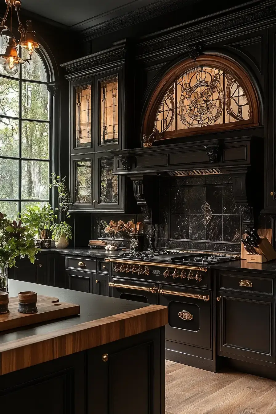 29 Gothic Kitchen Ideas for a Cook Space With a Moody Edge gothic kitchen