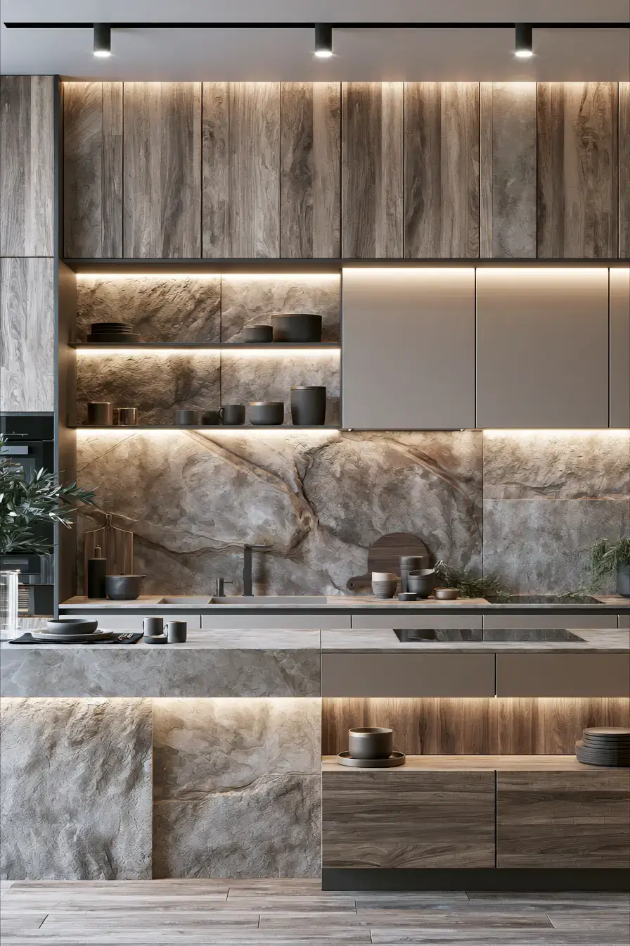 29 Natural Stone Backsplash Kitchen Ideas for a Surface With Real Character natural stone backsplash kitchen