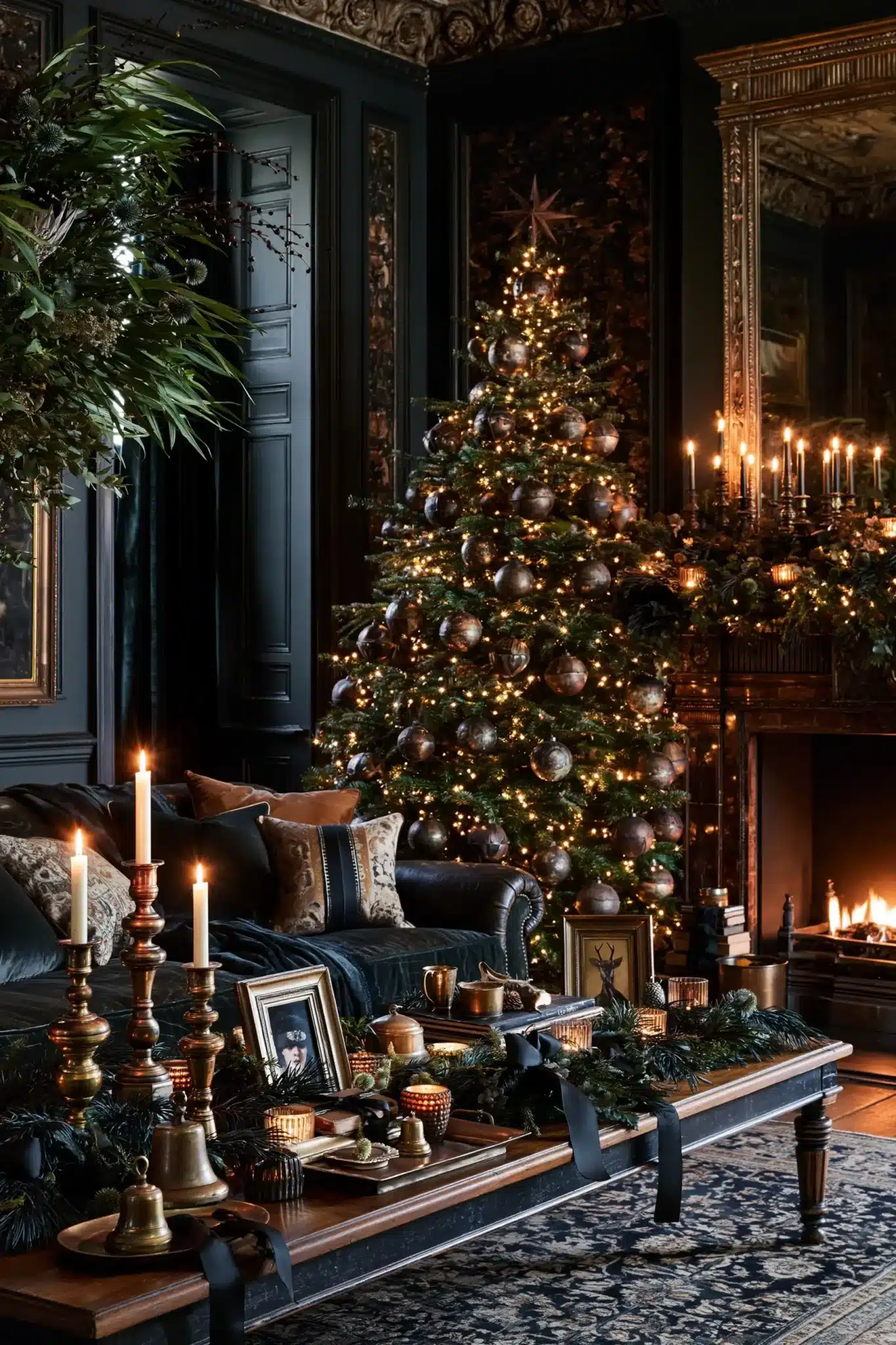 29 Moody Christmas Decor Ideas That Turn Long Evenings Into the Point moody christmas decor