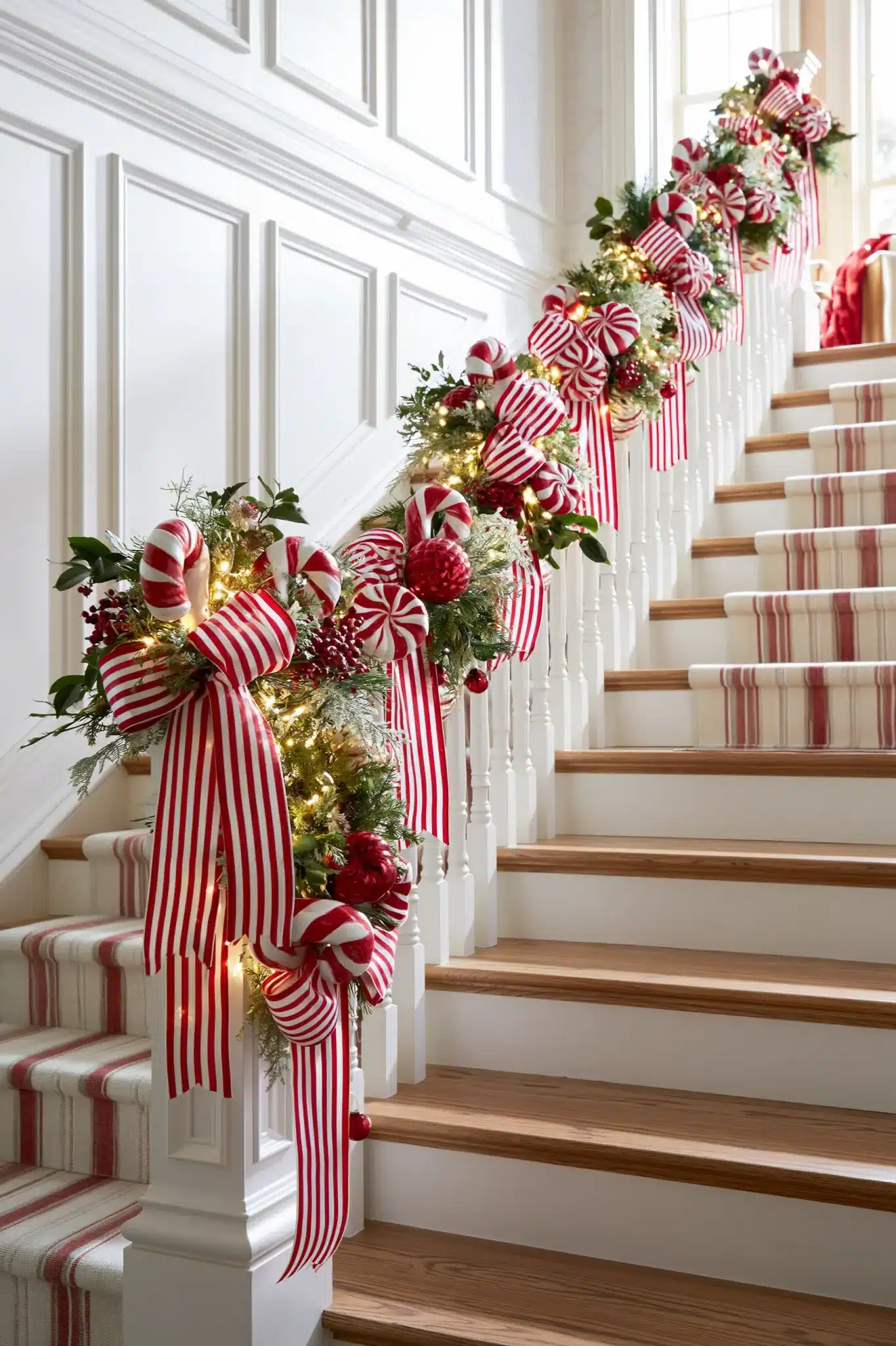 29 Christmas Staircase Decor Ideas for a Railing Worth Photographing christmas staircase decor