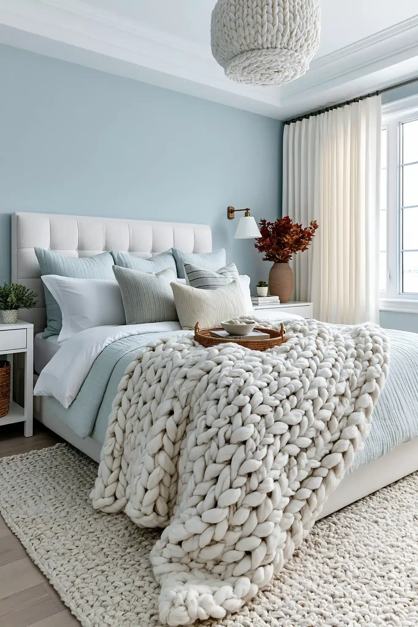 29 Light Blue and White Bedroom Ideas for a Space That Stays Crisp light blue and white bedroom